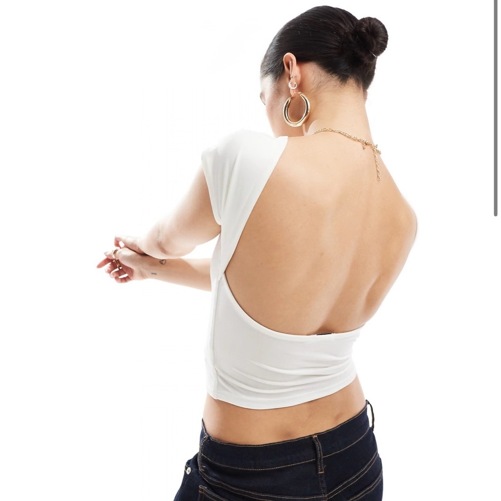 Open back white Stradivarius top - sold out online